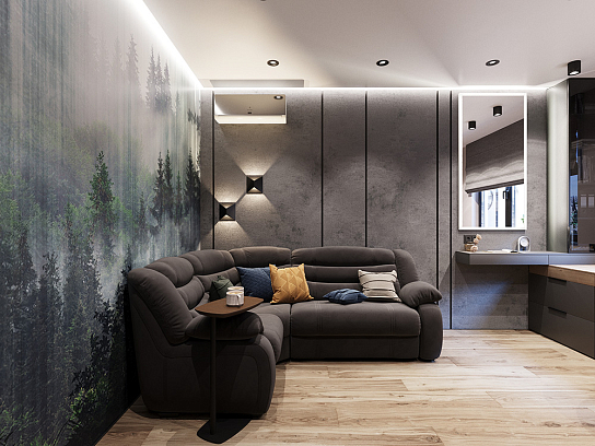 Стильная квартира 60 м² для молодой пары и кошек фото 2